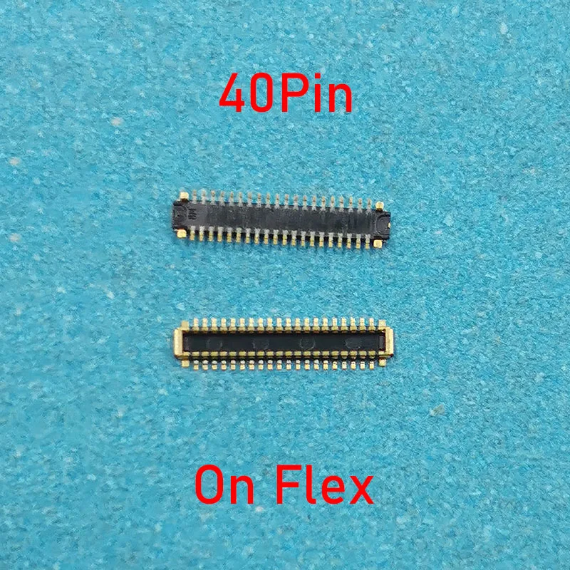 Conector FPC Display LCD na Placa-Mãe, Porta Flex de Tela, Xiaomi Redmi Note 7, Note 8, Note 7 Pro, Note 8 Pro, 40Pin, 2Pcs