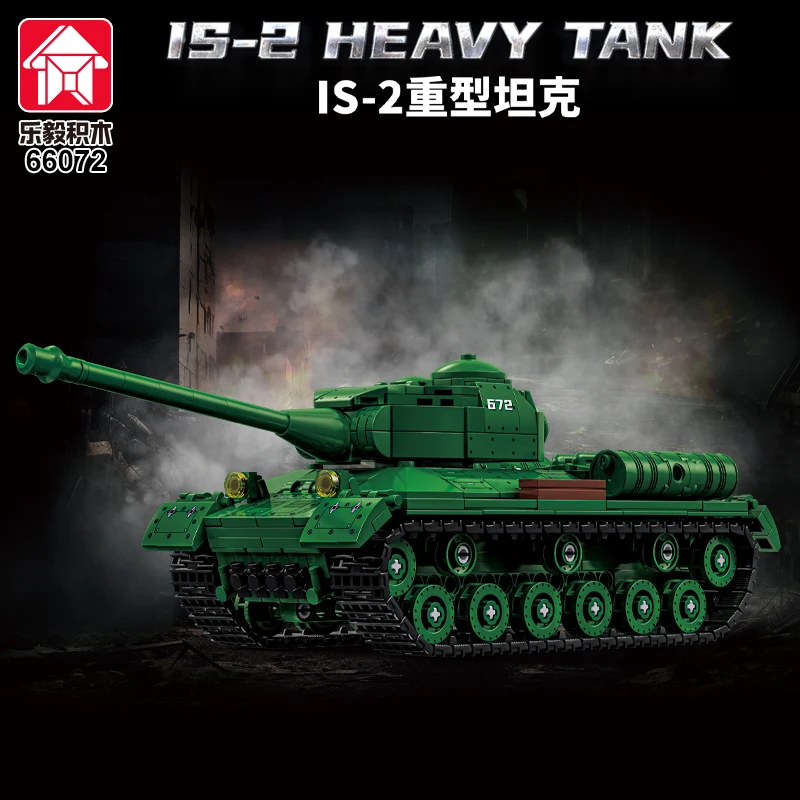 IS-2 char lourd Type 99 blocs de construction géants, jouet d'assemblage de petites particules, véhicule blindé tigre, cadeau pour garçons de 6 à 10 ans