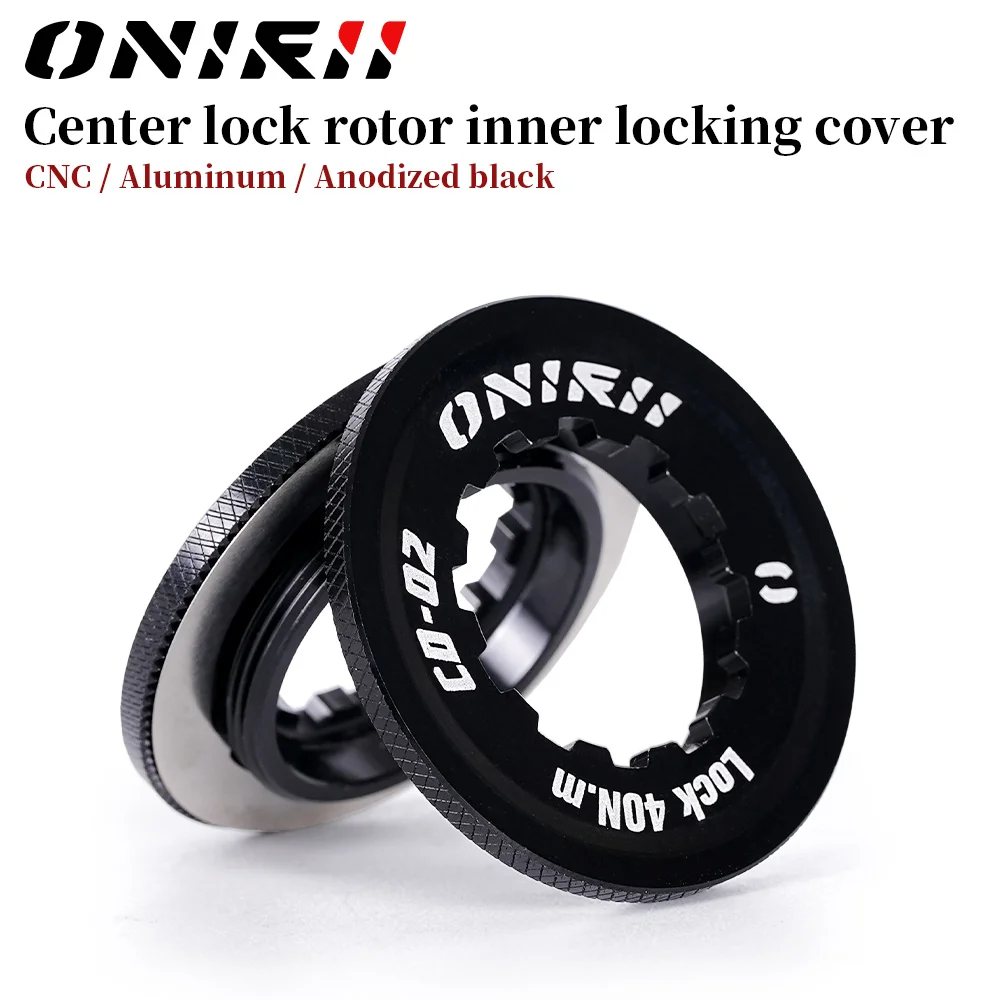 

ONIRII Center Lock Internal Cover Ring CNC Disc Brake Rotor Adapter Cap for 12mm Thru Axle Hubs Quick Release MTB Road Bicycle