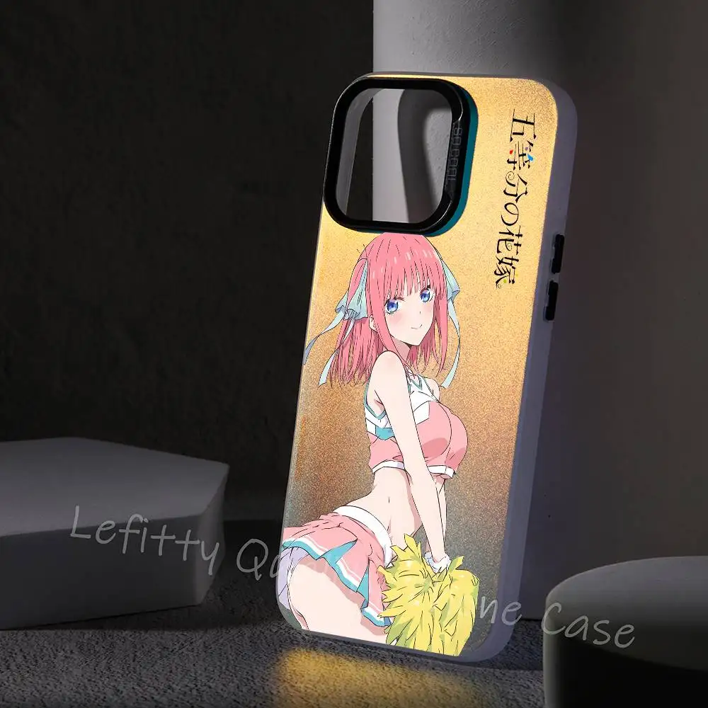 

Q-Quintessential Quintuplets Sexy Phone Case For IPhone 16 15 14 13 12 11 Pro Max Matte Multicolor Laser Metallic Gradient Funda