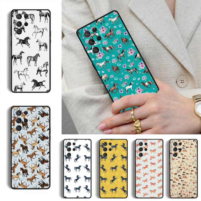 Beautiful Horse Phone Case for Samsung Galaxy S26 S25 Ultra S24 S23 S22 S21 Plus Note 10 Bumper Cover
