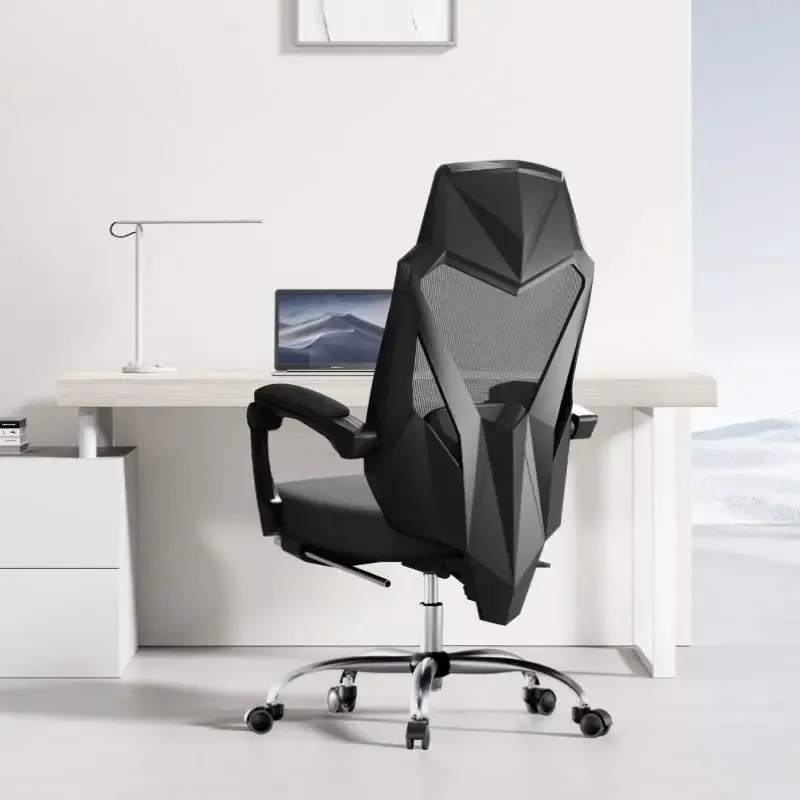 

Black and white office chair reclining lunch ergonomic computer e-sports dormitory lunch break