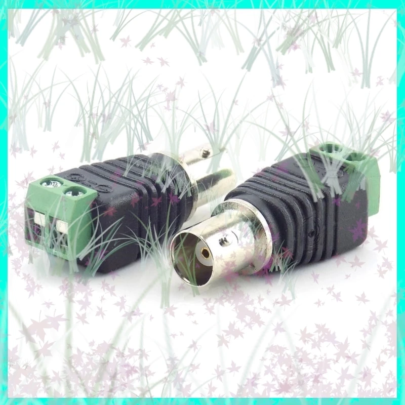 1/2/5/10pcs Coax Cat5 BNC Female Connectors Plug Adapter BNC Plug UTP Video Balun Connector for cable CCTV Camera E3