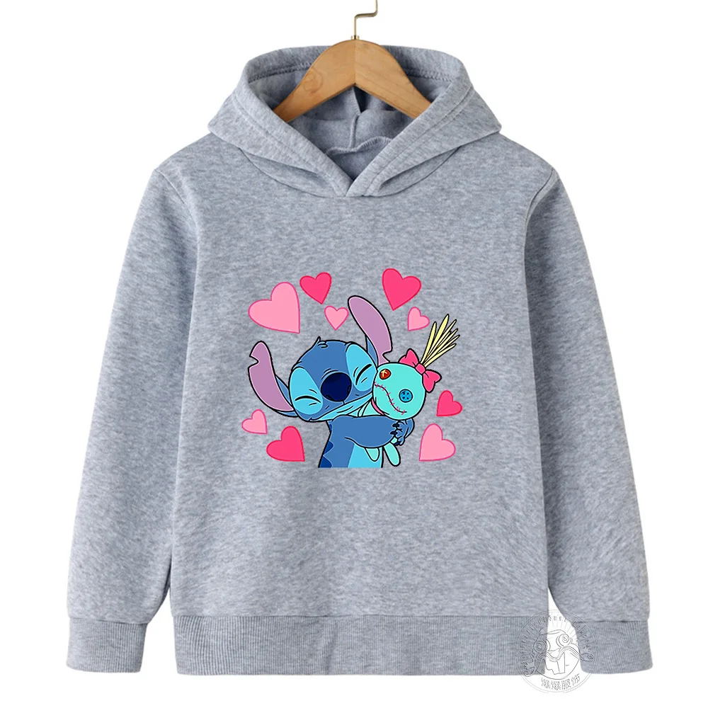 All new Kids Hoodie Girls Sweatshirt Fall/Winter Long sleeve Harajuku Jumper Disney Series Needle casual hoodie tops