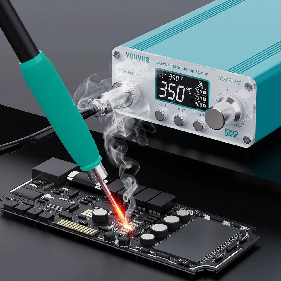 

UYUE ESD Safe 75W T210C Soldering Station, Compact & Portable, constant temperature soldering iron