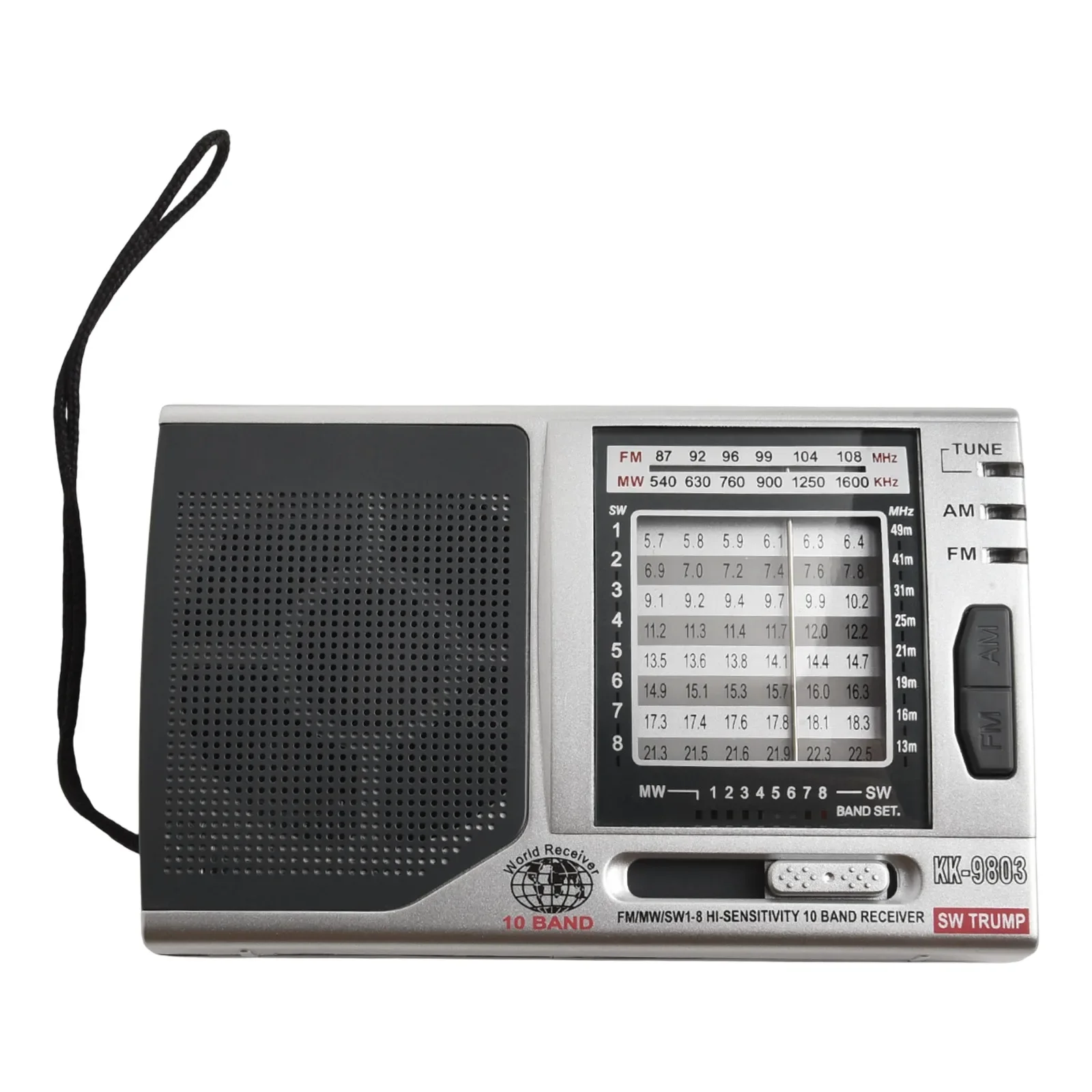 Hot Sales Classic Portable Full Band For AM FM SW Pointer Radio Silver Version For Elderly Use Speaker Portable Practical Radio