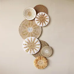 Creative Rattan Living Room Wall Decoration Wabi Sabi Style Restaurant Background Wall Pendant Bedroom Entrance Wall Decoration