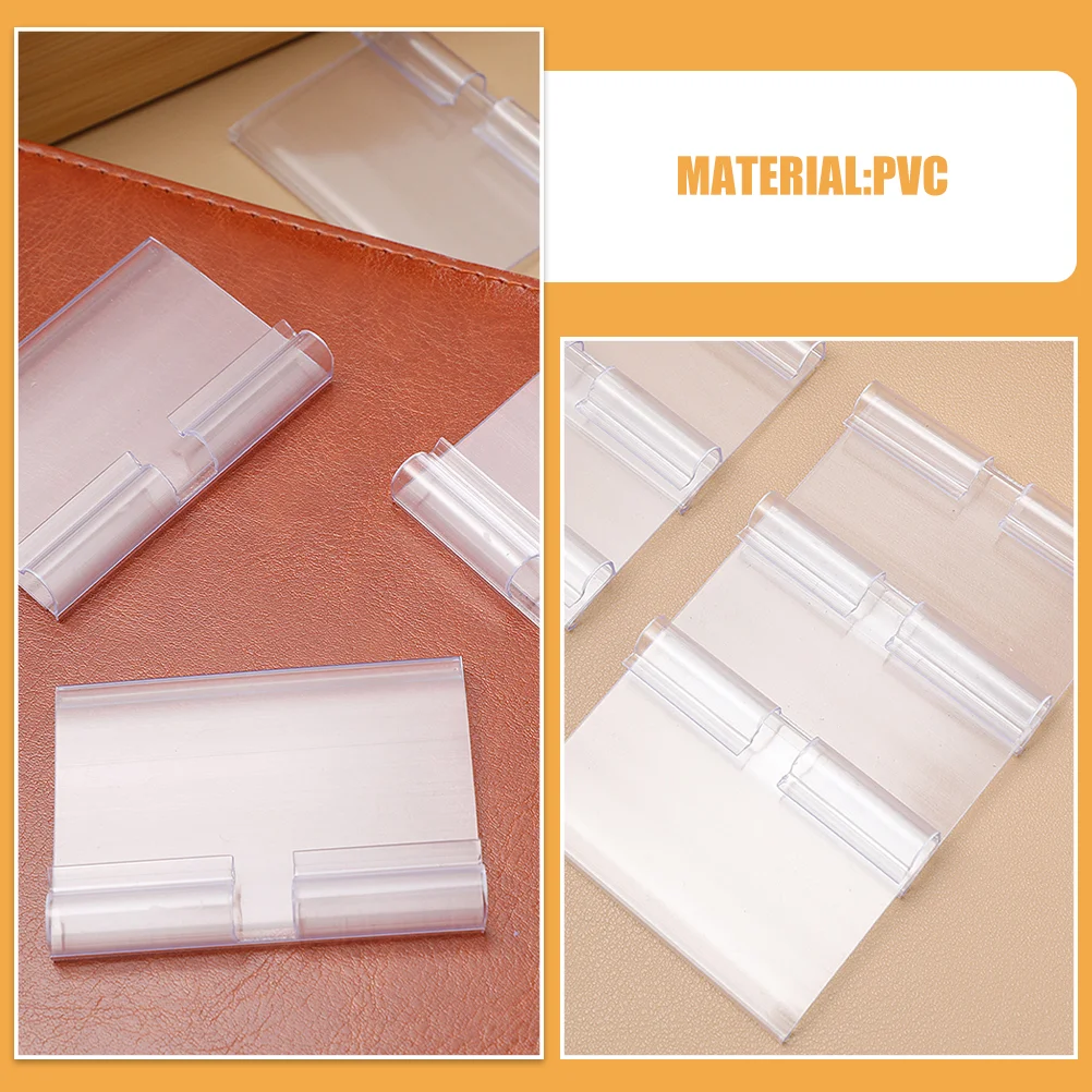 50 PCS Price Tag Shelf Clips for Metal Shelving Metallic Line Label Inserts Office