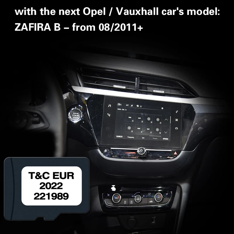 

Use for Opel 2022 ZAFIRA B from 08/2011 Sat NAVIGATION TF Memory Gps Card Europe 221989 CONNECT Touch