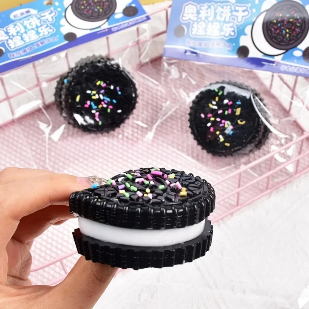 Stress Relieving Wet Soft Toy. Creative Biscuit Cake Super Soft Extrusion Toy. Sandwich Biscuit Pressure-resistant Gadget.