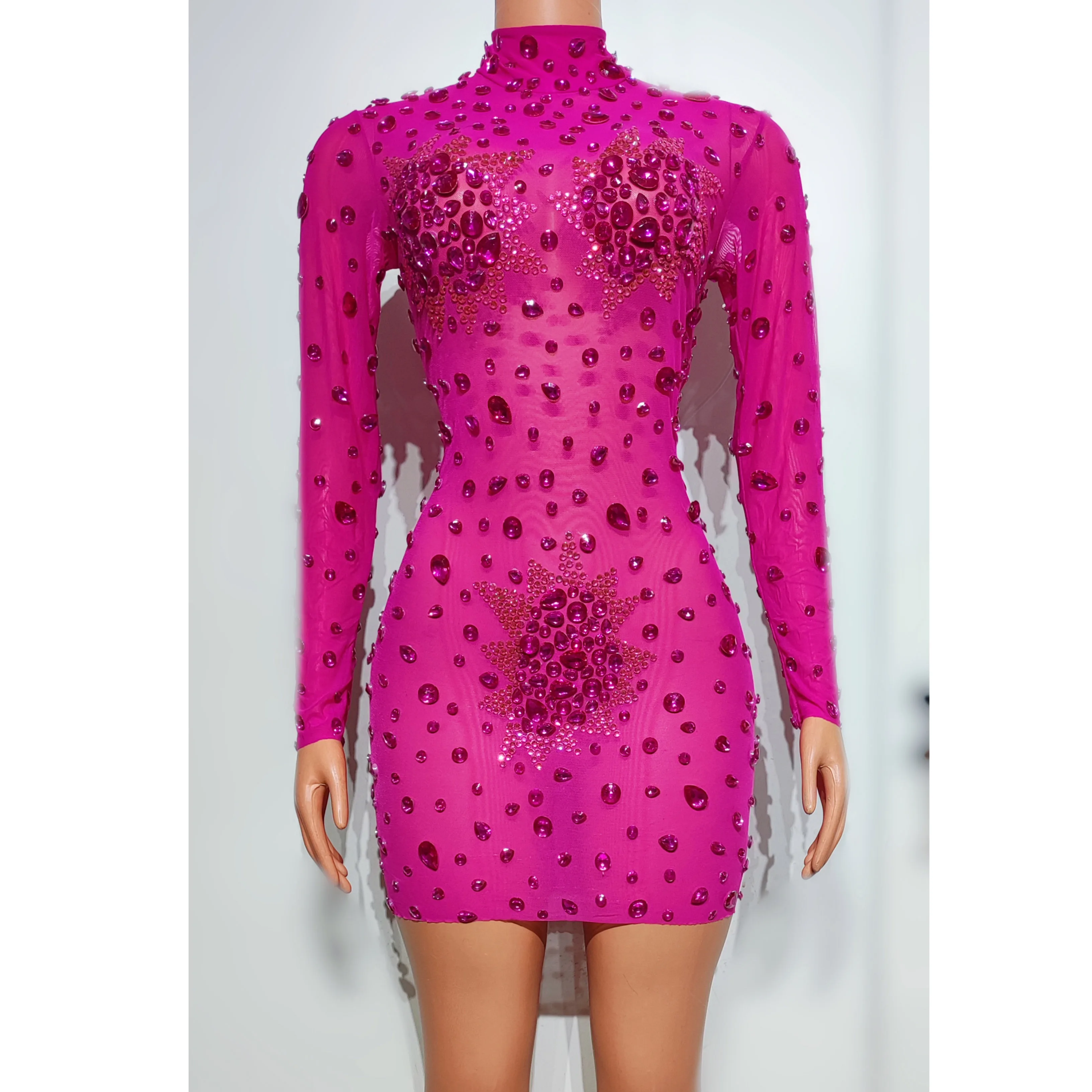 Strój do tańca gogo dla kobiet, sukienka z długim rękawem, obcisła, na występy w klubie nocnym, barze, odzież sceniczna dla piosenkarki, strój na imprezę, model yj285