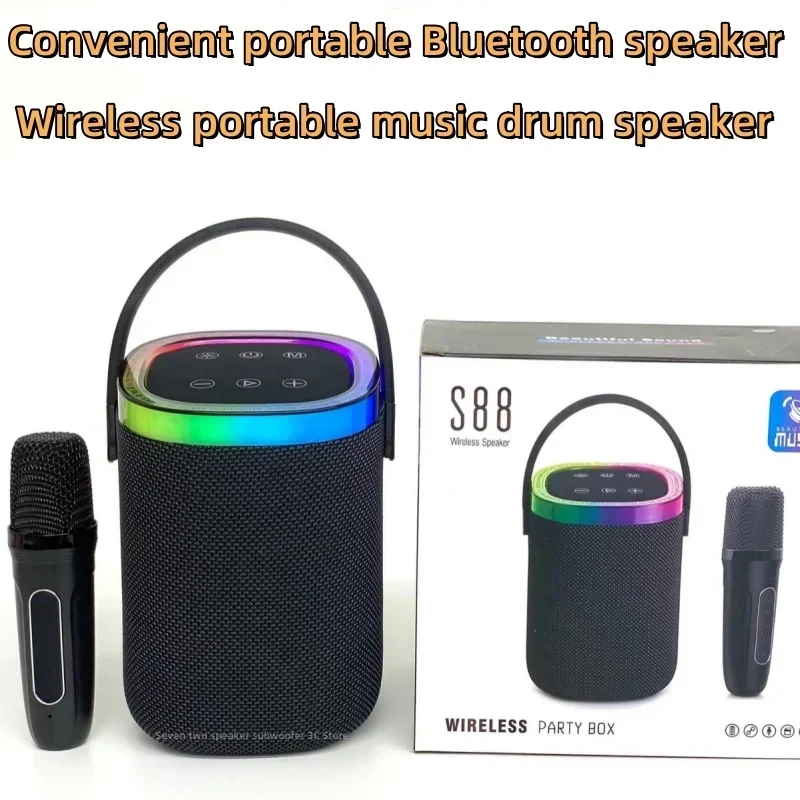 Imagem -04 - Alto-falante sem Fio Bluetooth Portátil Boombox ao ar Livre Sistema de Luz Atmosfera Rgb Microfone Square Dance Subwoofer