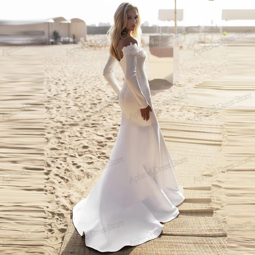 Vestidos de casamento modestos glamourosos vestidos de noiva rendas apliques fora do ombro robes graciosos vestidos de novia personalizado 2026