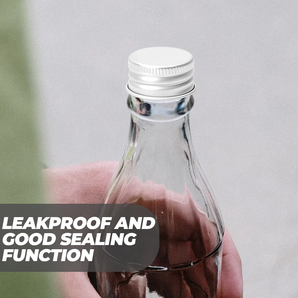 

50pcs Aluminum Bottle Lids Leakproof Thread Reusable Jar Covers Universal Replacement For Glass Bottles Household Storage Water