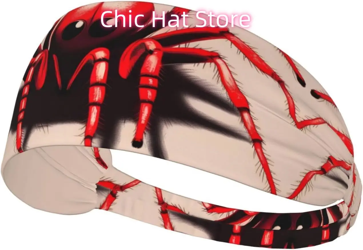 

Cute Little red Spider Elastic Exercise Headband, Fitness Exercise Yoga Cycling Headband, Outdoor Sports Elastic Sweat-Absorbing