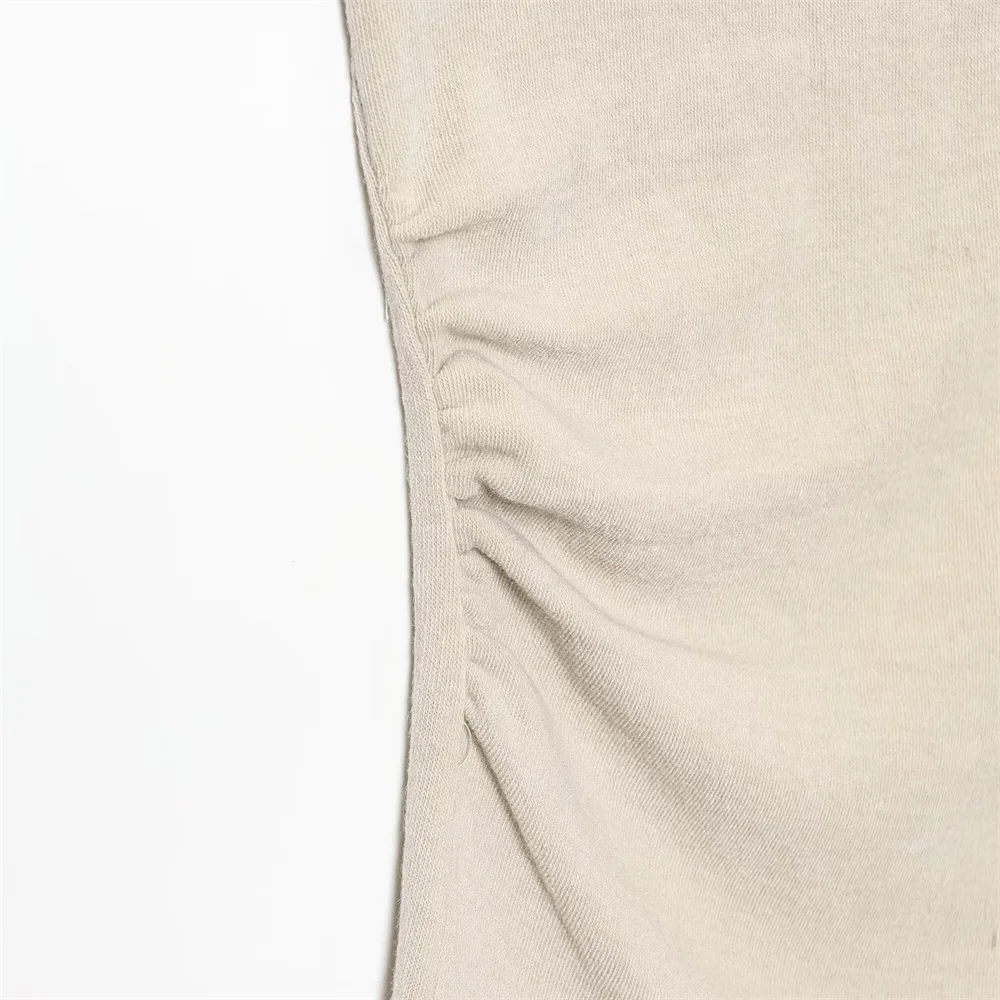 เสื้อพลีทผ้าเนื้อนุ่มสำหรับผู้หญิงคอลเลคชั่นฤดูใบไม้ร่วงและกระโปรงเอวกลาง