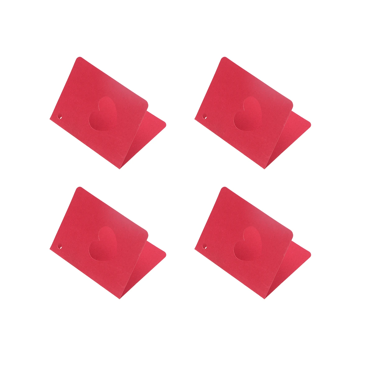 50pcs Heart Rope Hollow Hollow Heart Shape Design for Tag With Red Rope Wedding Birthday Clothing Gift Tag Labels Bookmarks