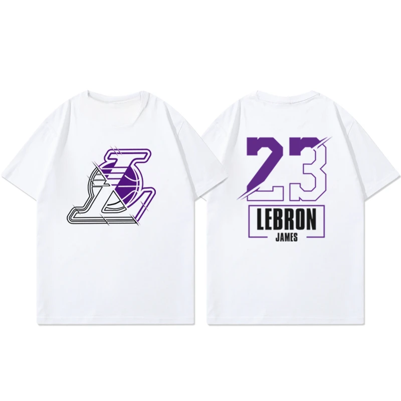 Luka Doncic 77 Laker T-Shirt für Männer und Frauen, Basketball-Trikot-Grafik-T-Shirt, übergroßes Sommer-Kurzarm-Top aus Baumwolle, Streetwear – Detail 4