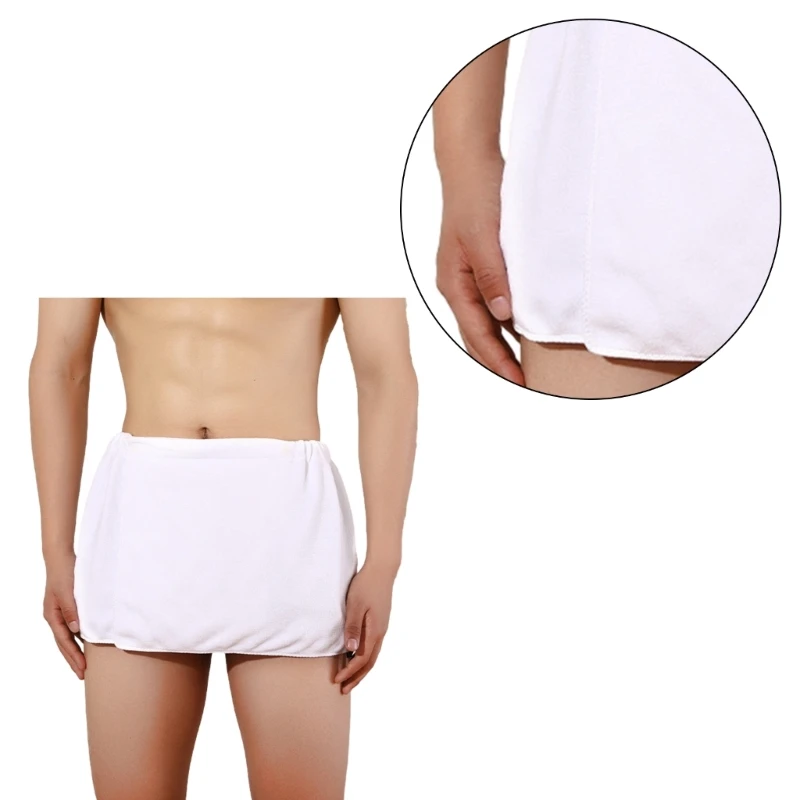 Men Wearable Bath Towel Short Pants Soft Coral Fleece Super Absorbent Swimming Dropship