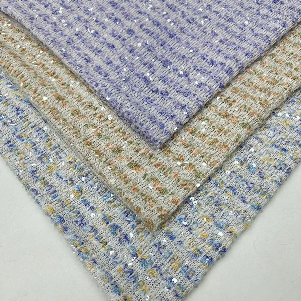 Hollow Out Jacquard Knit Fabric By The Yard Rainbow Bow Stretch Cloth BJD Doll Outfit Scarf Prop  Sewing Fashion Garment Making