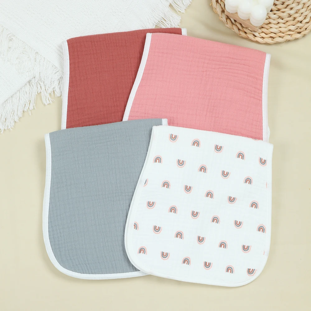 

Набор из 4 милых детских салфеток для отрыжки для девочек и мальчиков, мягкие хлопковые салфетки для младенцев, предметы первой необходимости для малышей, супервпитывающие