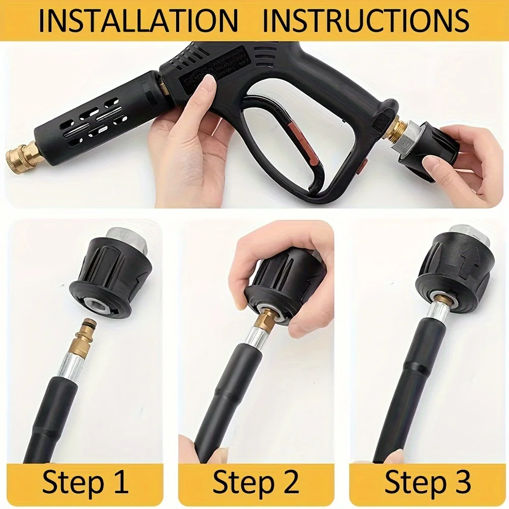 Adaptor lepas cepat Wanita M22 14mm Metal untuk mesin cuci tekanan k-series, kompatibel dengan Karcher, Nilfisk, Parkside, Bosch