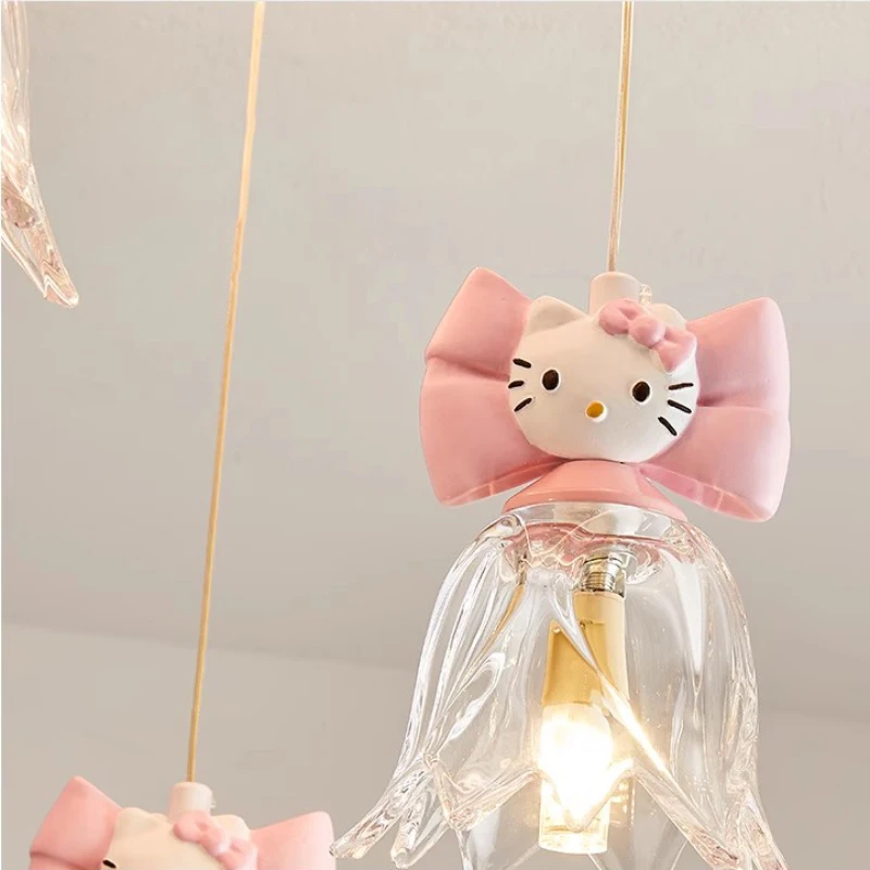 Imagem -06 - Luz de Teto Rosa para Quarto de Criança Decoração Moderna Romântico Fofo Berçário Princesa Quarto Gatinho Quarto