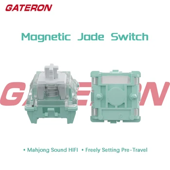 Gateron Magnetic Jade Switch Linear for Magnetic mechanical keyboard HIFI Pre Lubed SMD Hall Sensor Pre Travel Freely setting