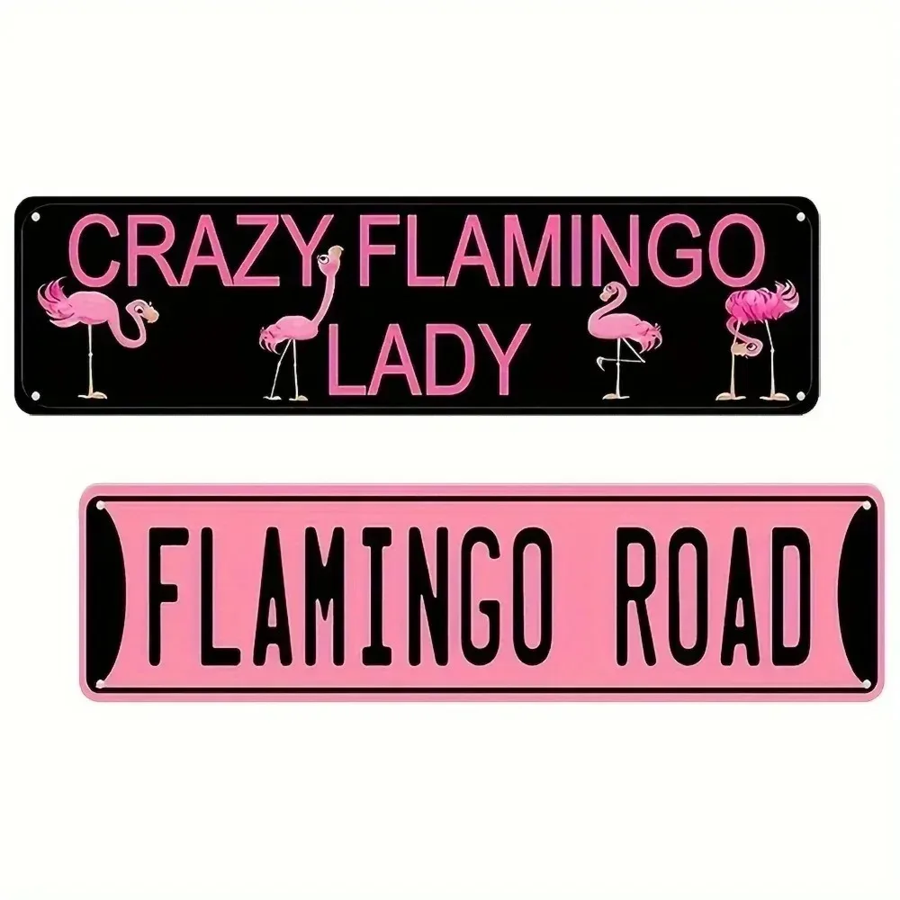 Personalized Flamingo Decor Sign, Lovely Wall Decoration for Backyard Leisure Space (Only Decoration)