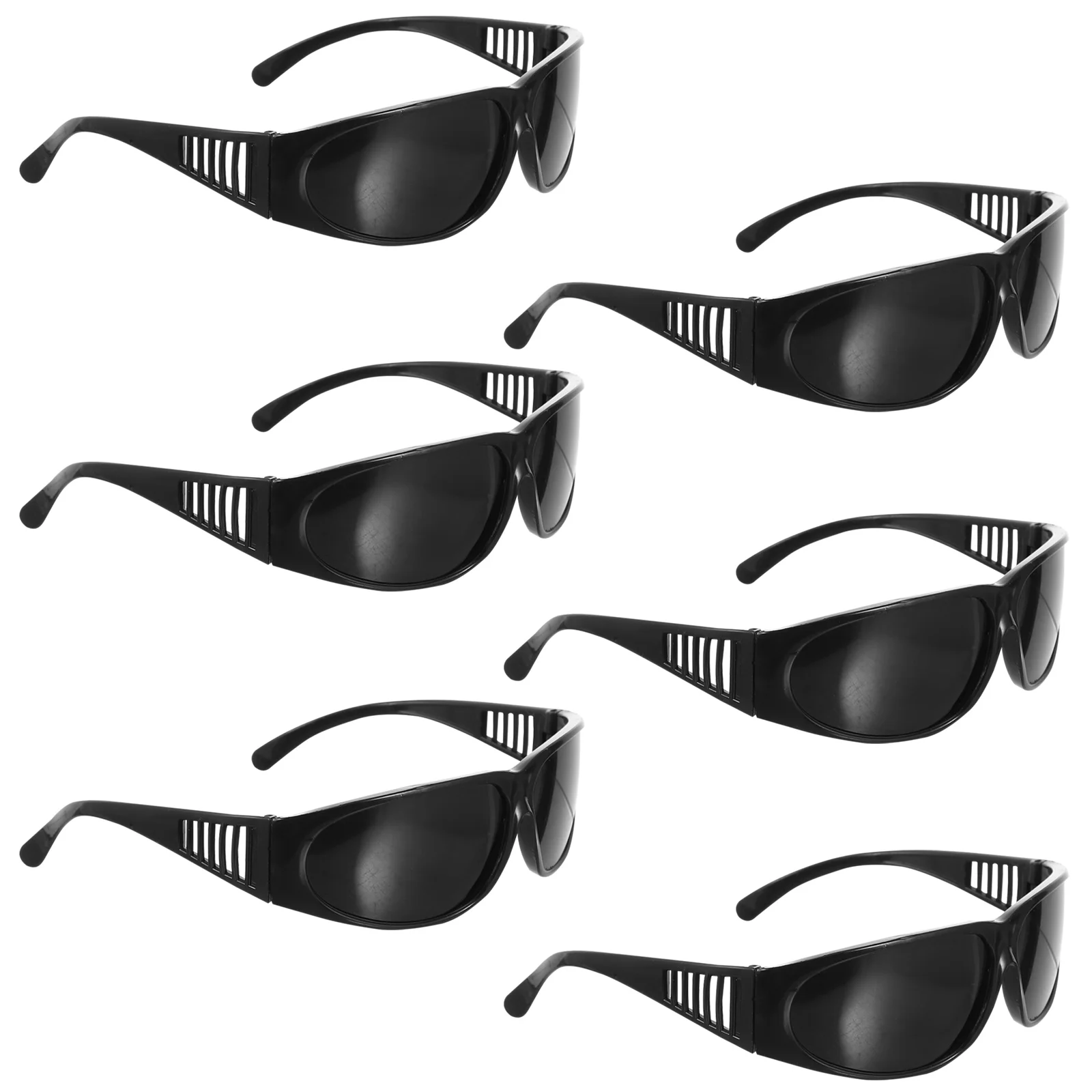 

6 Pcs Welding Goggles Protective Glasses Black Care Eye Protector Work Eyeglasses