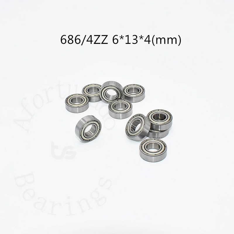 Bearing 686-4ZZ 686zz 10 Pieces 6*13*4(mm) chrome steel Metal Sealed High speed Mechanical equipment parts