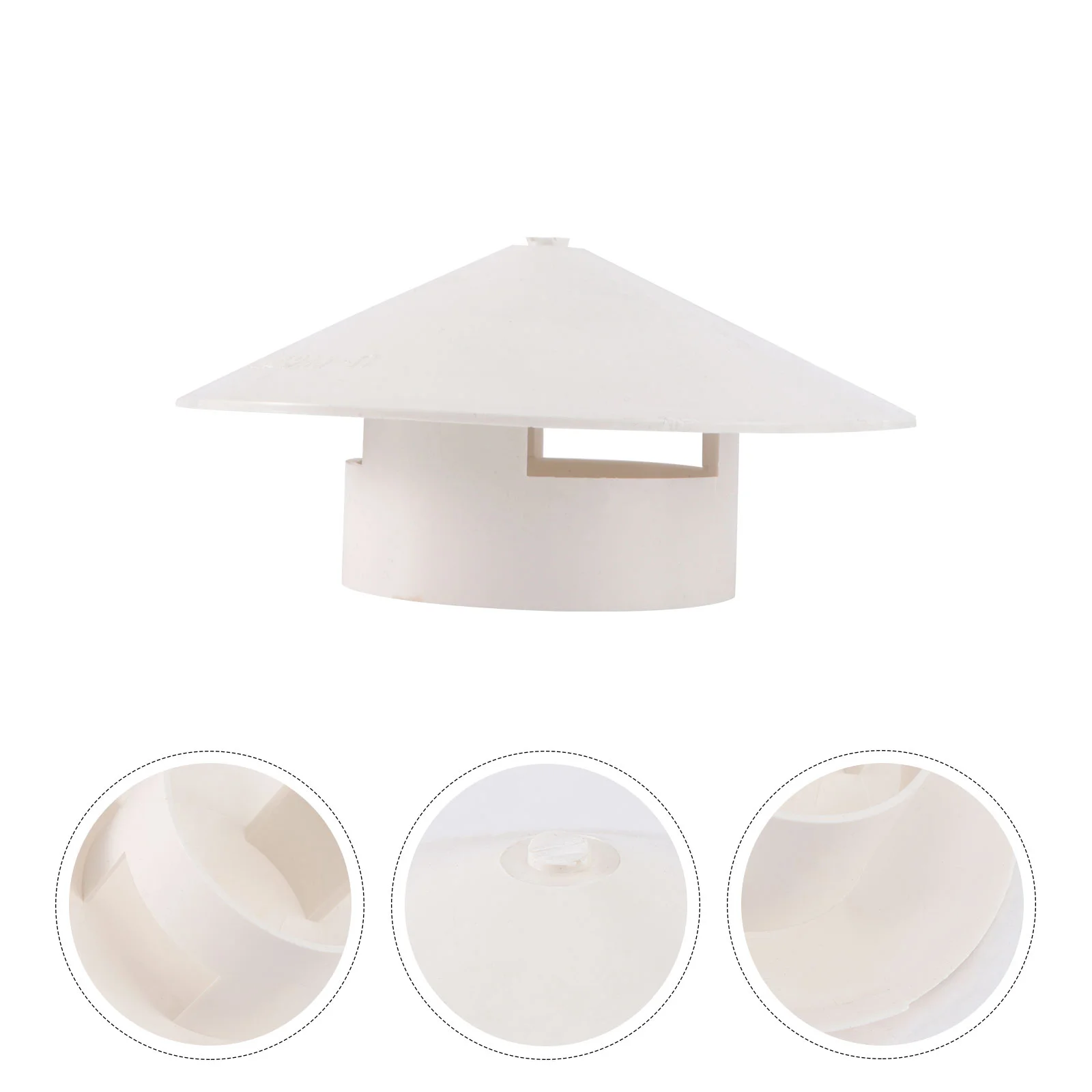 

Pvc Rain Hat Roof Chimney Smoke Funnel Cap Plastic Cover Round Exhaust Pipe