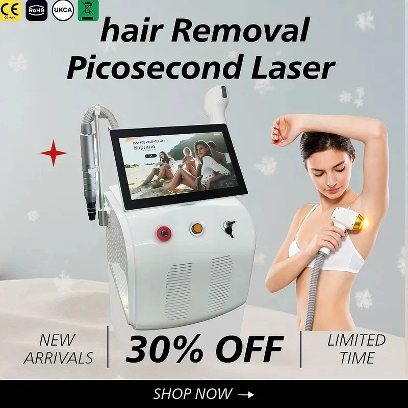Portable Diode Laser Hair Removal & Picosecond Laser for Women At-Home Use Sapphire Cooling Technology for Face Body Bikini Line view 3