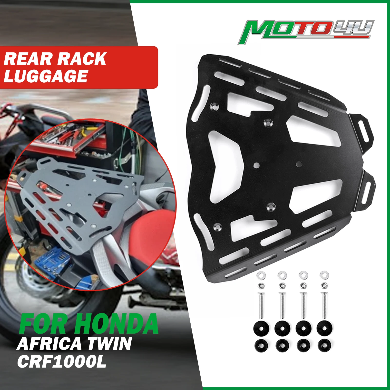 

Motorcycle Aluminum Rear Luggage Rack Rugged Roads REAR RACK For Honda Africa Twin CRF1000L CRF 1000