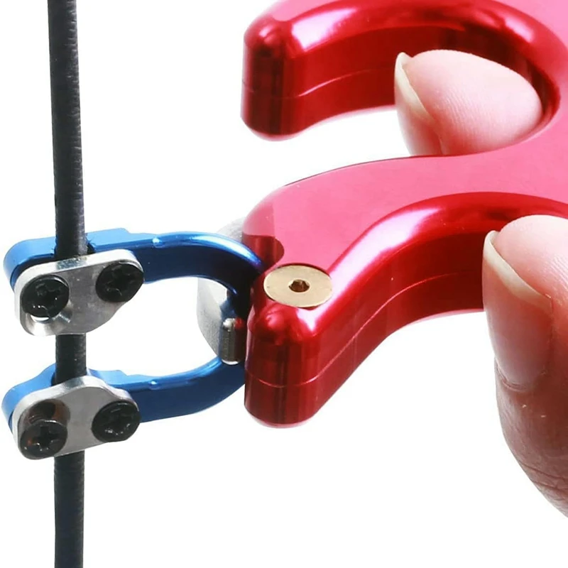 1 Pack Archery Compound Bow D Loop-Metal D Ring Buckle Release Nocking Loop With Screwdrivers