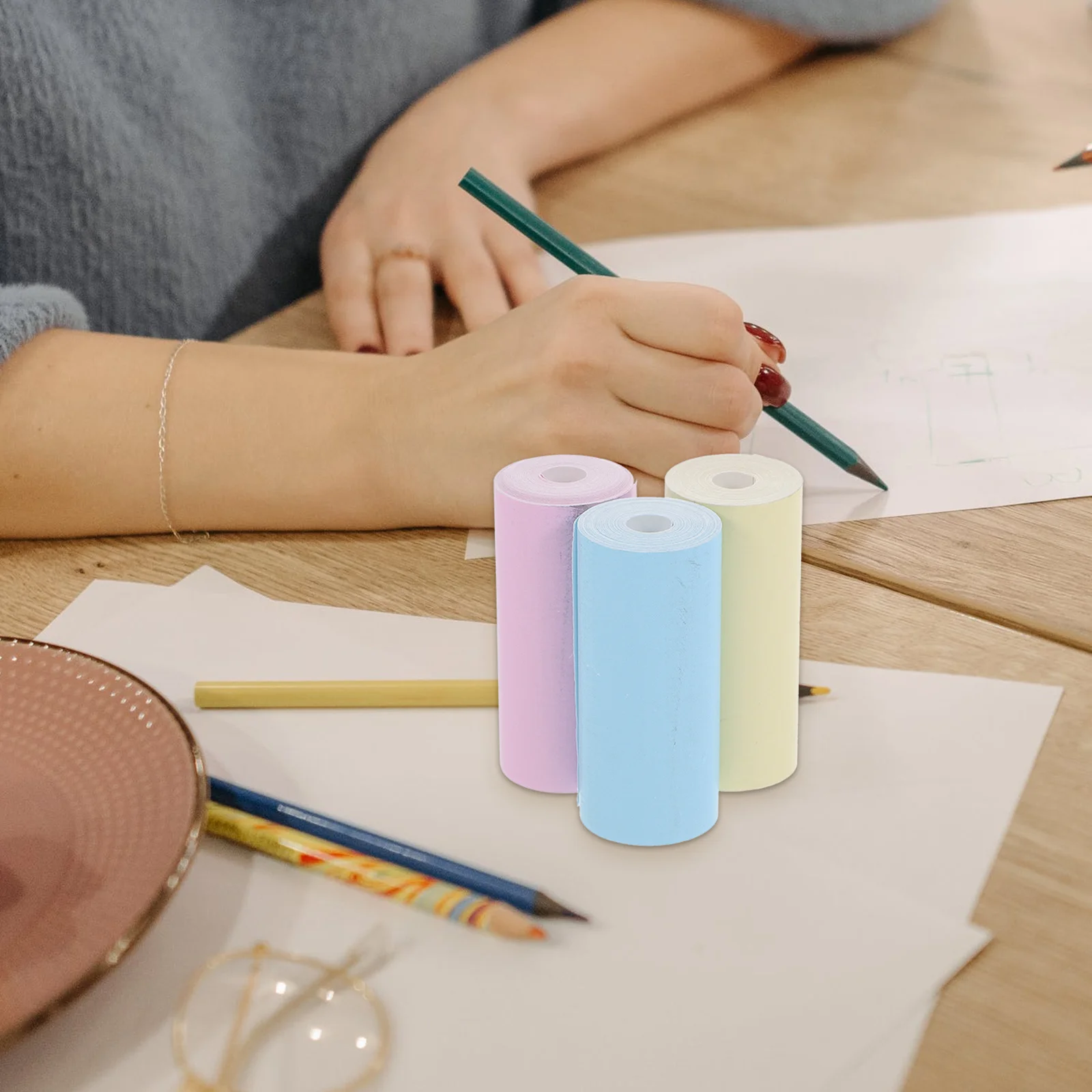 3 لفات من ملصقات التصحيح متعددة الوظائف، أوراق كتابة قابلة للإزالة للطلاب، ملصق تصحيح محمول للوازم المدرسية