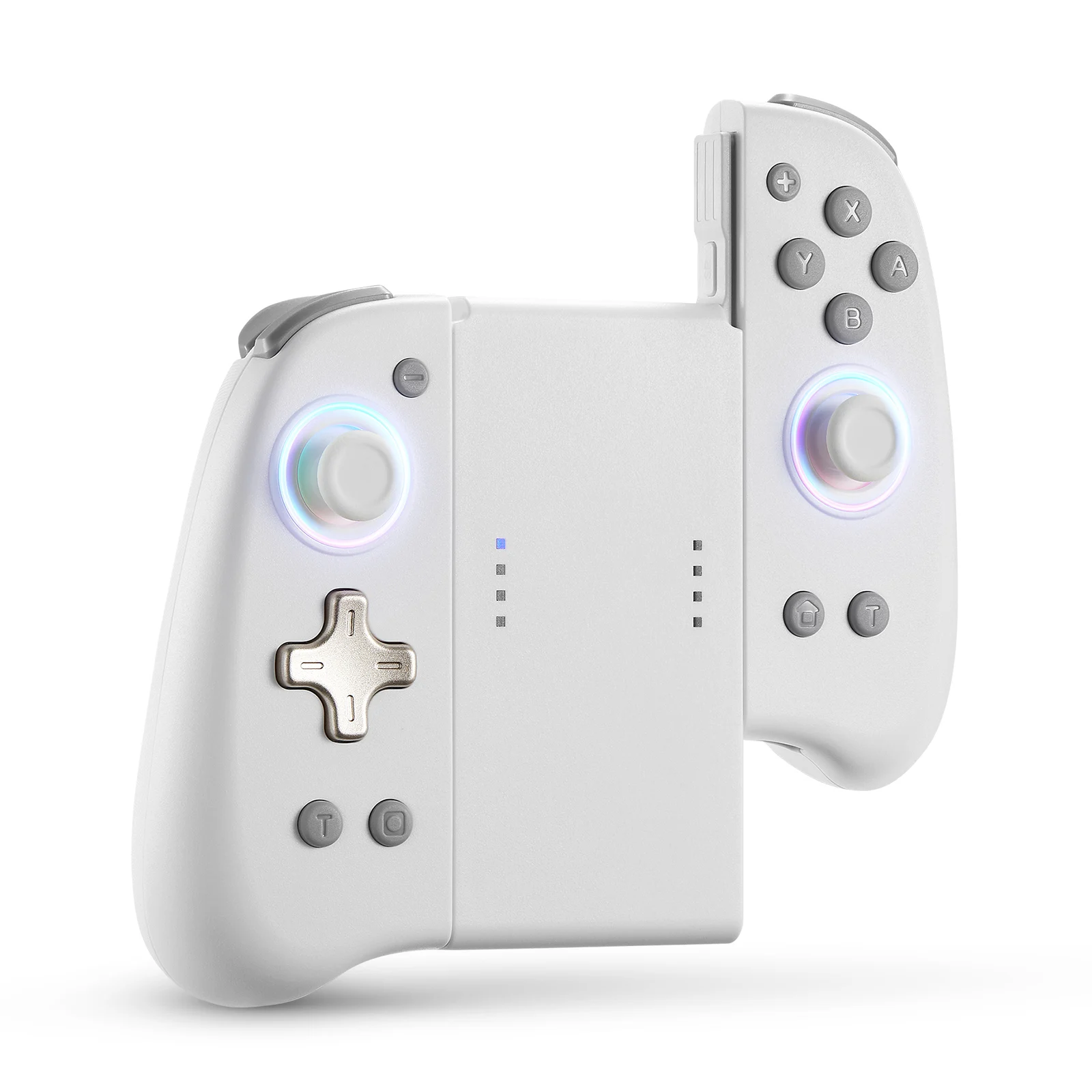 DOYOKY Classic RGB Joycon Slim Edition-White romote Gamepad for Nintendo Switch/OLED with Motion Control & Ergonomics Dual Turb