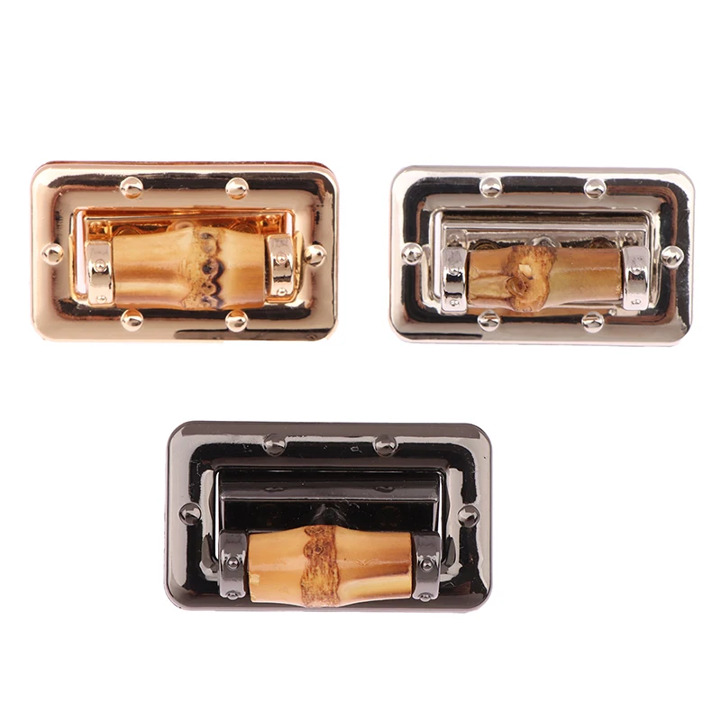 1pc 25x42mm Bamboo Metal Turn Lock Snap Women Bag Twist Lock Clasps Closure DIY Handbag Metal Buckle Hardware Accessories