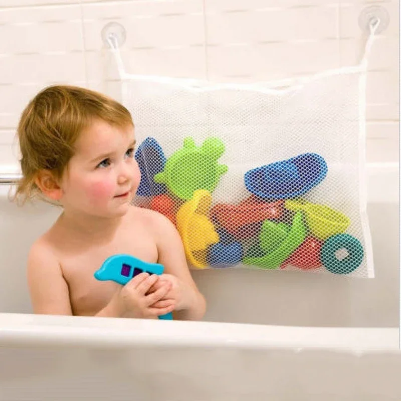 

Baby Bathroom Mesh Net Game Bag Drying Shower Products Clothes Storages Bath Toy Organizer with Strong Suction Cups Organizers