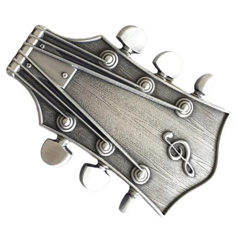 Unisex Belt Buckles Styles Buckles Guitar Shaped Antique Double Tone Buckles