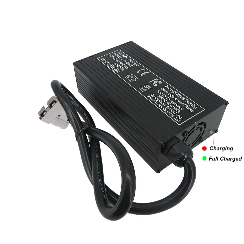 12.6V 40A Li-ion Fast Chargers For 3S 11.1V 10.8V 12 Volt Lithium Energy Storage RV UPS Solar Golf Cart Battery SB50 Connector
