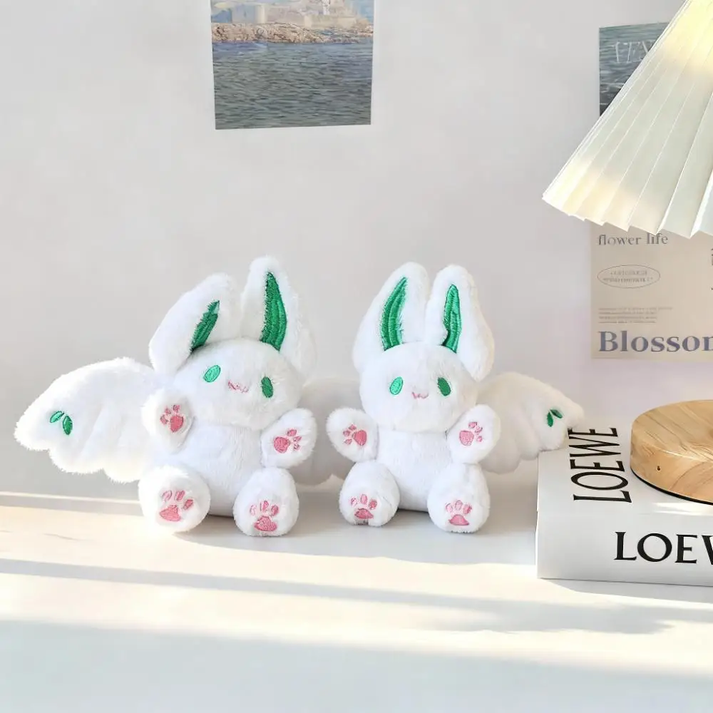 Jouet en peluche lapin chauve-souris volant, breloque de sac à dos violet rose blanc pour garçons et filles, bureau pour enfants, Adorable Animal en peluche Unique, cadeau