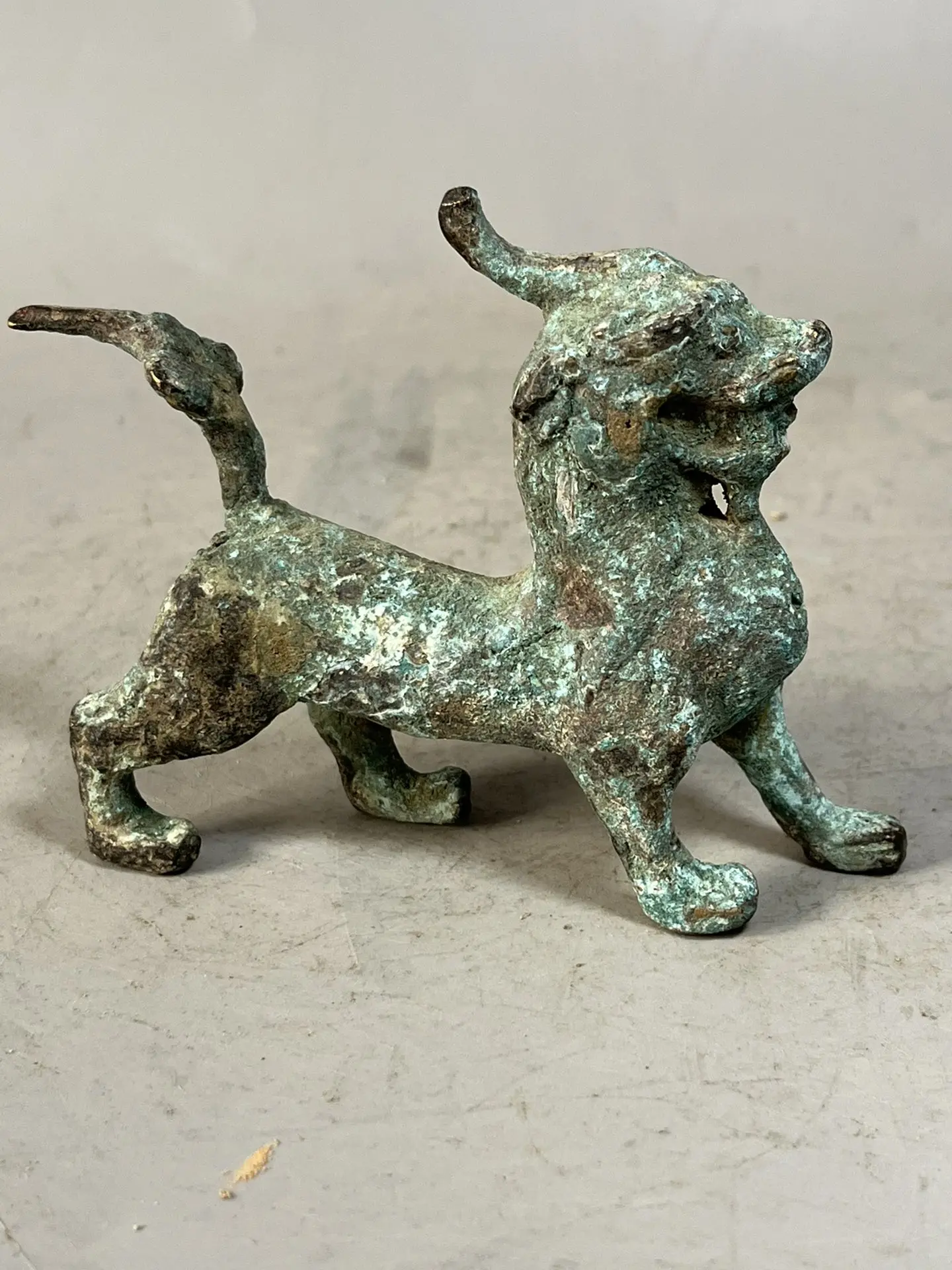 

Retro Collection Bronze Green Rust Unicorn Decorative Ornaments