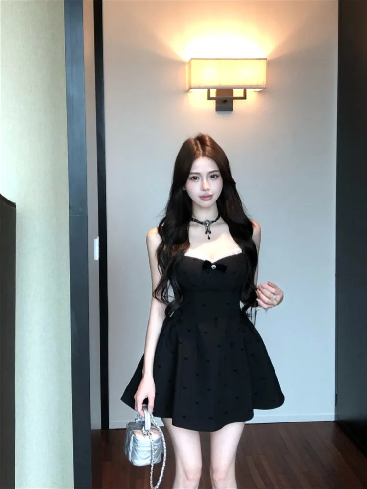 Dresses Womens Spring 2025 Autumn Long-Sleeved Patchwork Tiered Gathered Ruched Smocking Shirring Hand-Pleated Flocking Textured