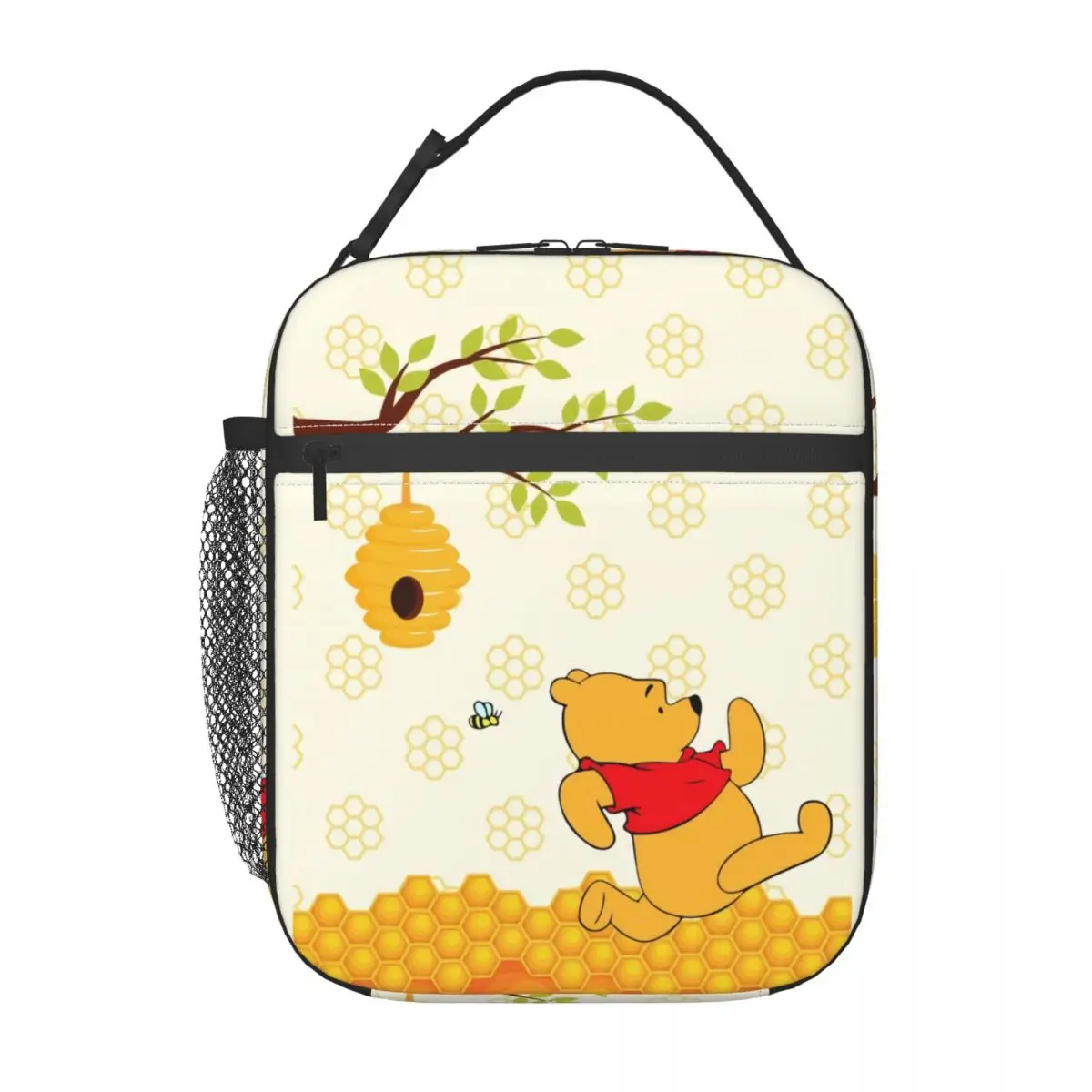 Custom Winnie Pooh Bear Cartoon Insulated Lunch Bag for Women Portable Thermal Cooler Lunch Box Kids School Children