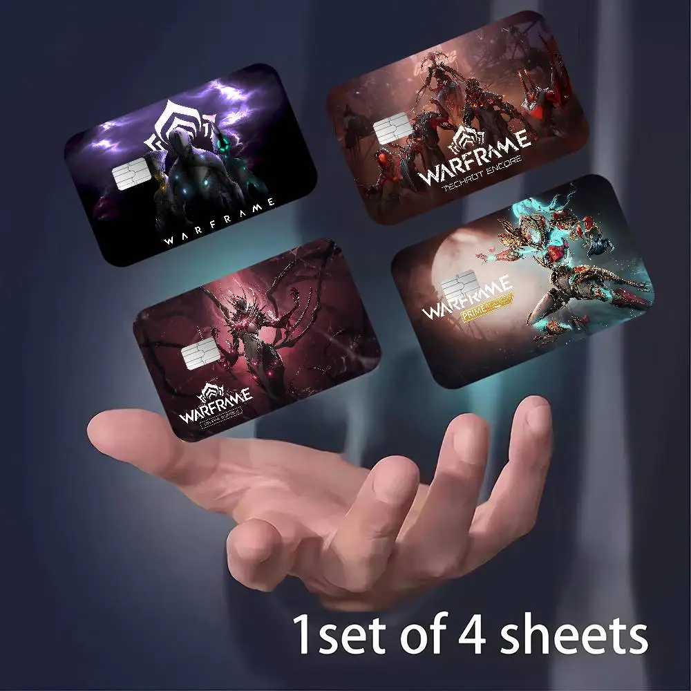 ملصقات جلدية لبطاقة الائتمان W-Warframe لـ VISA Bank Bus Metro Access Card غطاء طبقة رقيقة واقية ملصق مائي للنساء #2