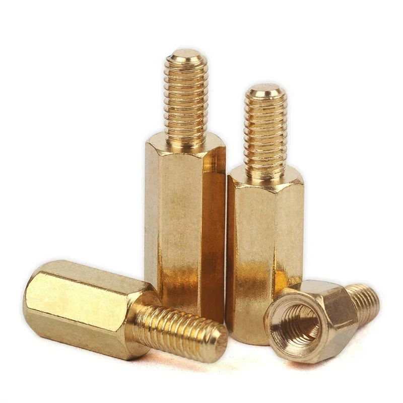 Brass Hexagonal Male and Female Standoff Board Rack Studs PCB Motherboard Hexagonal Isolation Post M3 M4 M5 M6