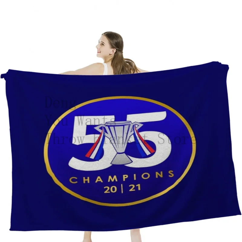 55 Champions Badge Design Throw Blankets Soft Velvet Blanket Travel Bedding Blanket