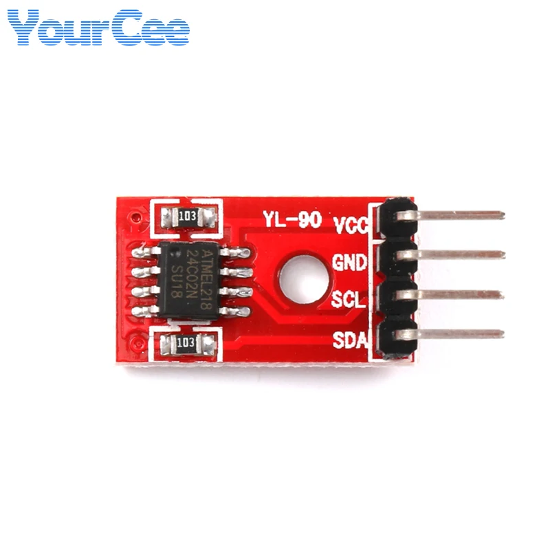 AT24C02 modulo di archiviazione EEPROM interfaccia I2C IIC YL-90 accessori per auto intelligenti con cavo DuPont Line 4P 20CM