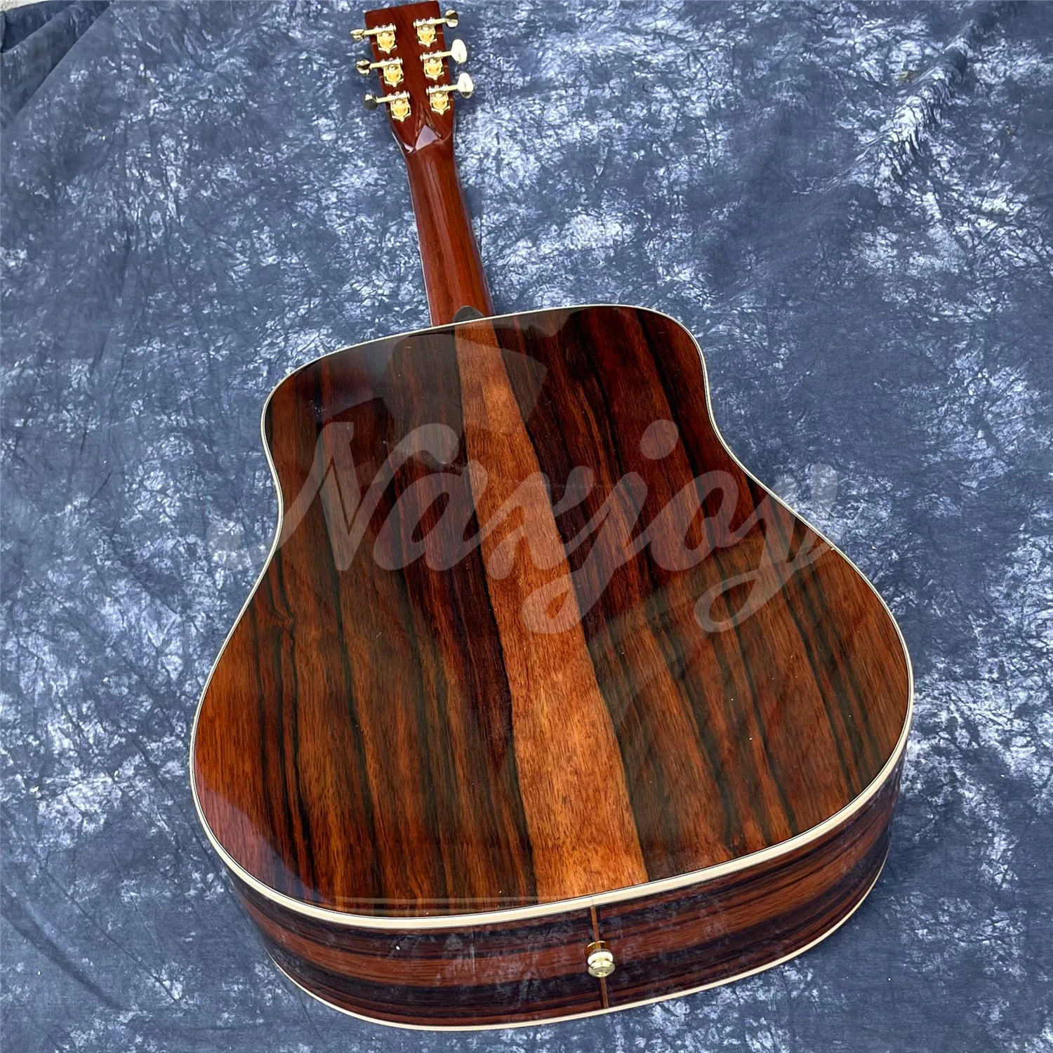 All Solid Wood Cedar Top Cocobolo Body D Type Acoustic Guitar Abalone Inlays Ebony Fingerboard